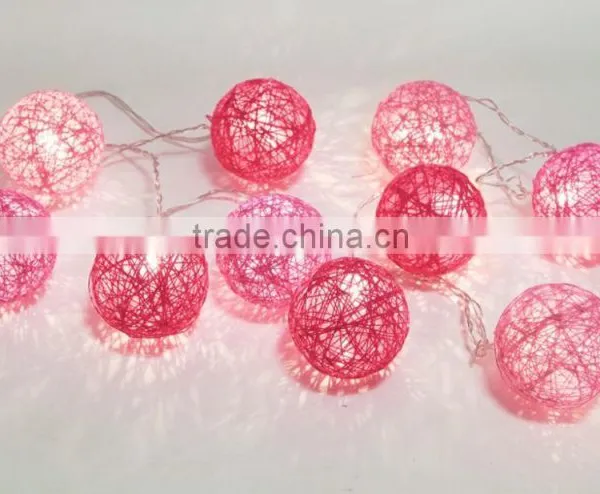 LED Yarn Wrapped Craft Light String, Christmas Craft Cotton Ball Light String, Cotton Ball Led Lichterkette
