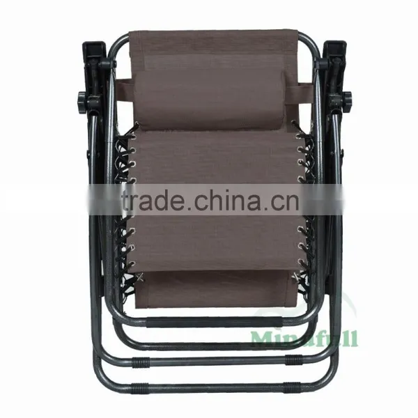 Metal Frame Recliner Chair Zero Gravity Sleeping Lounge Chair With Pillow photo-2