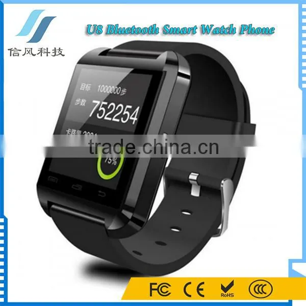 U8 Bluetooth Smart Watch Phone 3G Wifi for Samsung for IPhone for HTC Android IOS Black photo-4