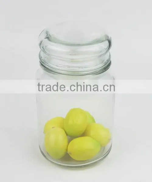Round Clear Glass Candle Jar With Glass Lid photo-4