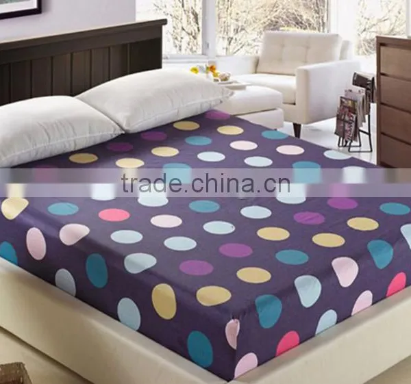 Wholesale Custom Print Fitted Bed Sheet, Rubber Fitted Sheet photo-2