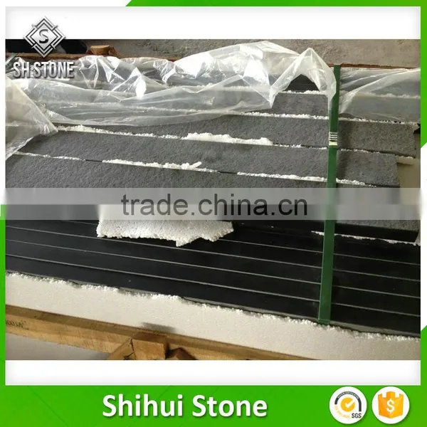 High Quality Black Basalt Stair Stepping Stone L Shape photo-5