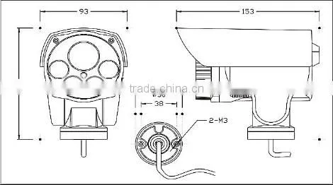12V 2A 80m ir ip Security Camera Pan Tilt Bullet ip Camera photo-2