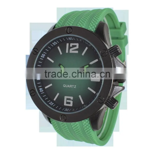 Hot Selling Men's Wrist Watch With Silicon Strap photo-4