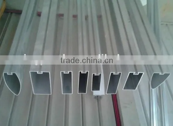 6063T5/6061T6 Aluminum Glass Curtain Wall Frame Extrusion With Anodized Silver photo-4