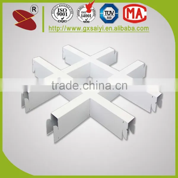 Fireproof metal grid ceiling