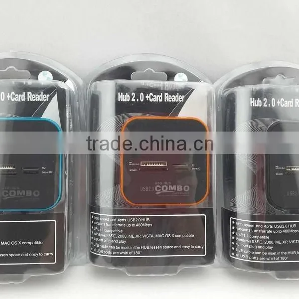 Best Selling Multi-functional Usb Hub, Combo USB 2.0 Card Reader+USB 2.0 3 Port HUB photo-6
