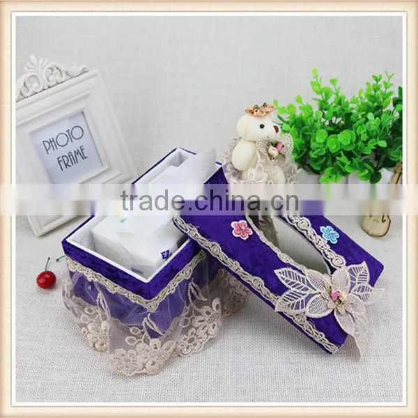 Short Style Lace Tissue Box photo-3