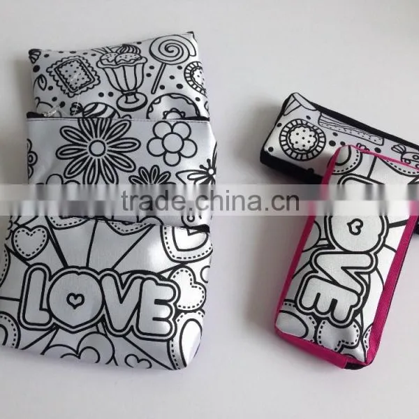DIY Drawing Small Size Stylish Cheap Personalized Cosmetic Bag- Women's Bag photo-6
