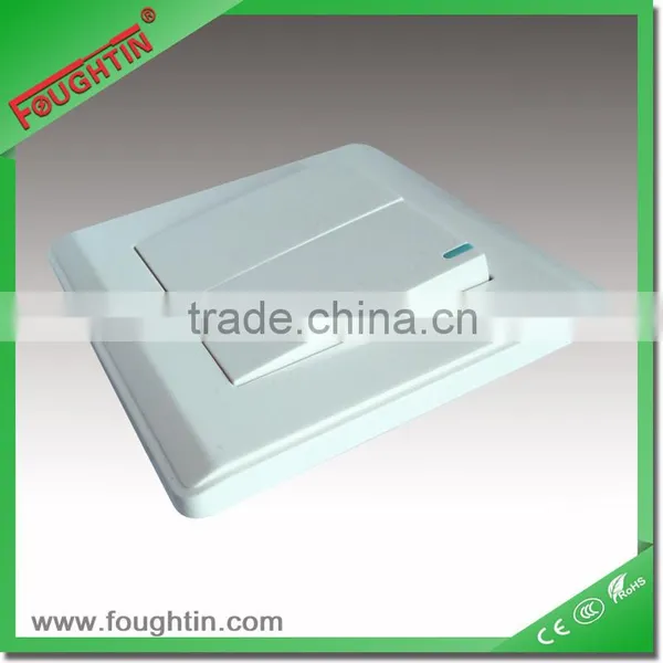 PC Plate Switch 10A 2gang 1way Wall Switch Plate Electric Wall Switch photo-2