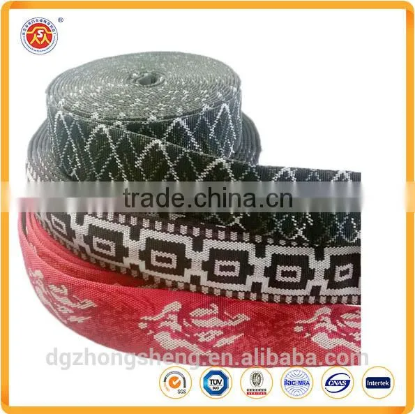 2016 Wholesale Manufacturer Custom Woven Ribbon Jacquard Embroidered Webbings no Minimum Order