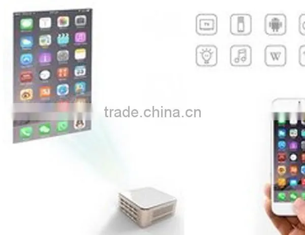Smart Mini Pocket Pico Projector DLP 1920x1080 Wifi Bluetooth Support Miracast Airplay DLNA for Apple Android Phone Gold photo-4