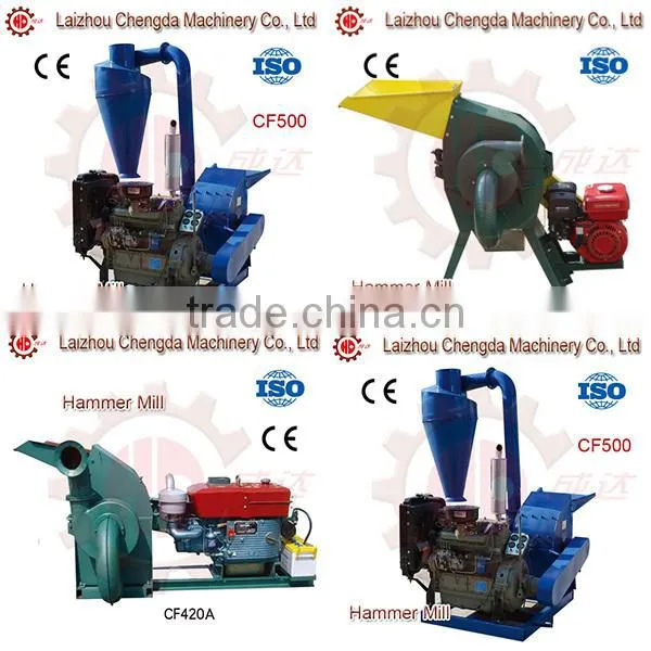 Diesel Engine Powered Wood Crusher Machine, Hammer Mill for Wood, Animal Feed Grain Crusher With ce photo-2