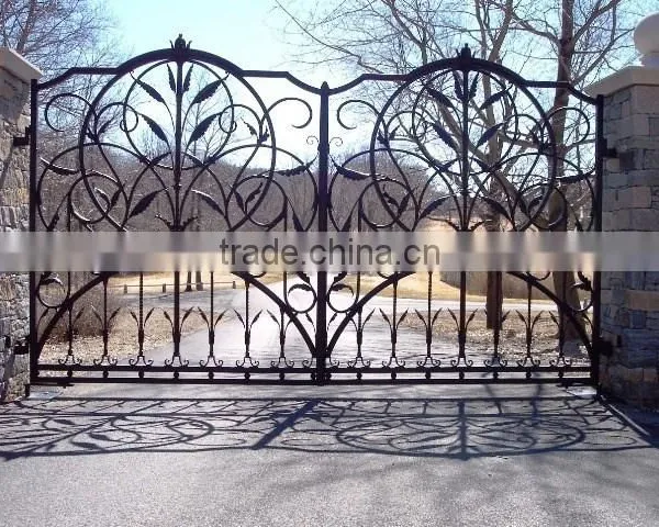 Metal Security Gate/ Hot Dip Galvanized Powder Coated Metal Modern Gates Design and Fences photo-2