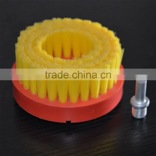 Drill Powered Spinning Detailing Nylon Scrub Brush Quick Change Shaft