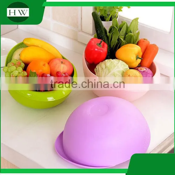Multipurpose Plastic Manual Fruit Vegetable Rice Sifter Wash Washing Basin Strainer Sieve Bowl Basket photo-3