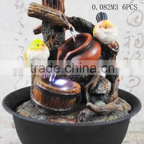 Indoor Resin Bird Mini Tabletop Water Fountain for Home Decoration photo-2