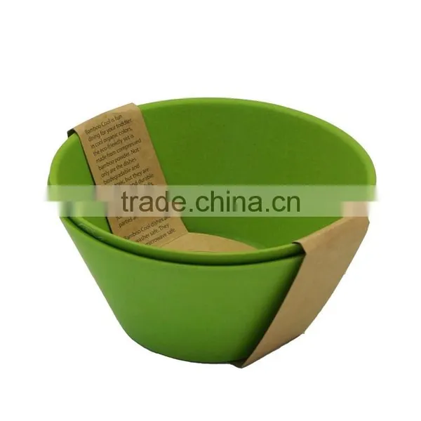 Anui Green Making Large Bamboo Fibre Tableware Bowls With Gift Pack, Western Dinnerware Bowls and Spoons Set photo-6