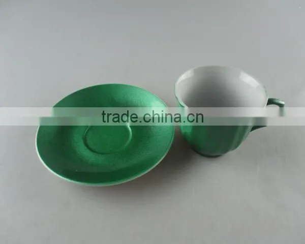 Hot Sale Colorful Porcelain Coffee Cup Set, High Quanlity Ceramic Glaze Cup and Saucer With Gift Box photo-3