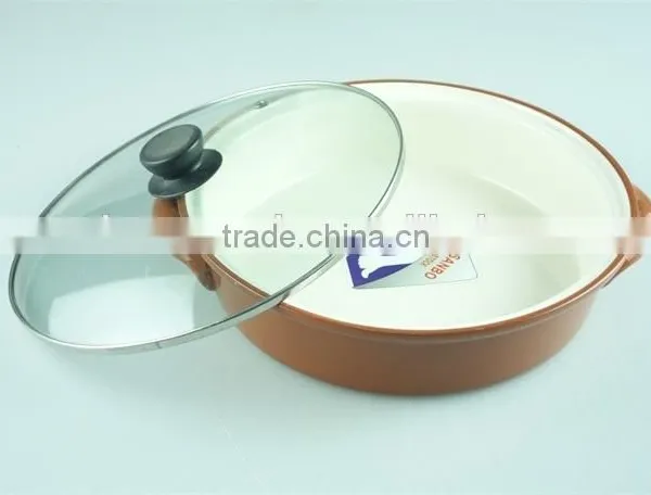 Wholesale Stock Terracotta Colour Casserole With Glass Lid,terracotta Pot photo-3