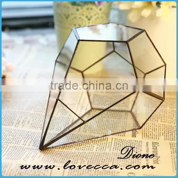 Decorate Wedding Geometric Teardrop Indoor Plant Terrarium Glass Cube photo-6
