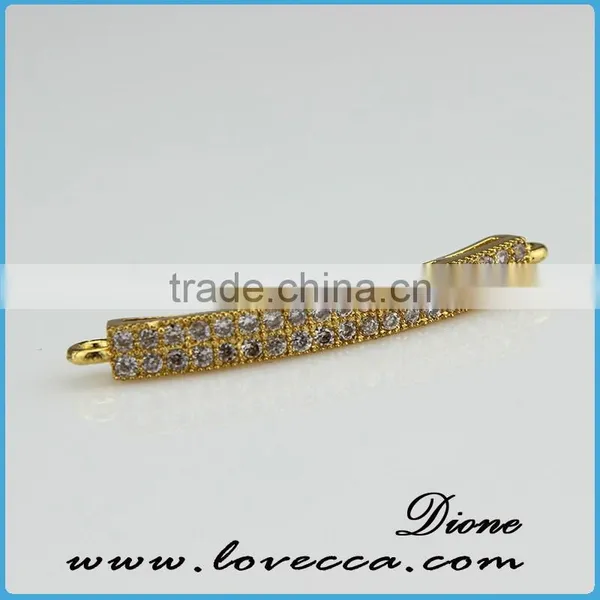 Fashion Design Sterling Silver Color Pendant in Pipe Shape With Cooper Micropave Setting Pendant photo-5