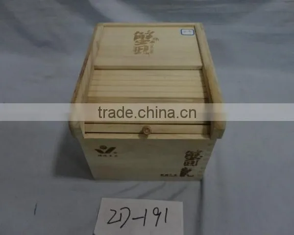 Top Grade Unfinished Natural Wooden Rice Storage Bin photo-6