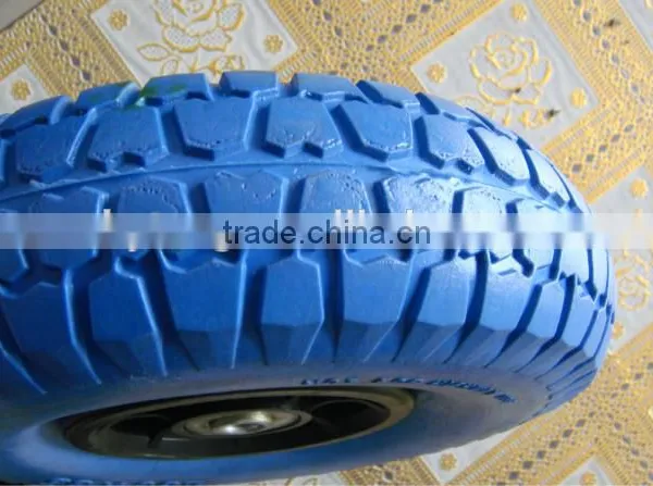 pu Wheel 3.00-4 Solid PU Foam Wheel 3.00-4, PU Solid Wheel Barrow Tire 300-4 photo-3