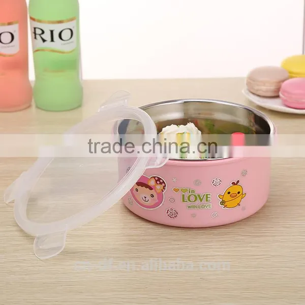 Round Food Container Leak-proof Stainless Steel Insulated Lunch Box photo-5