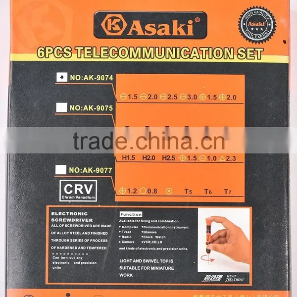 AK-9074 High Grade 6pcs Telecommunication Screwdriver Set photo-6