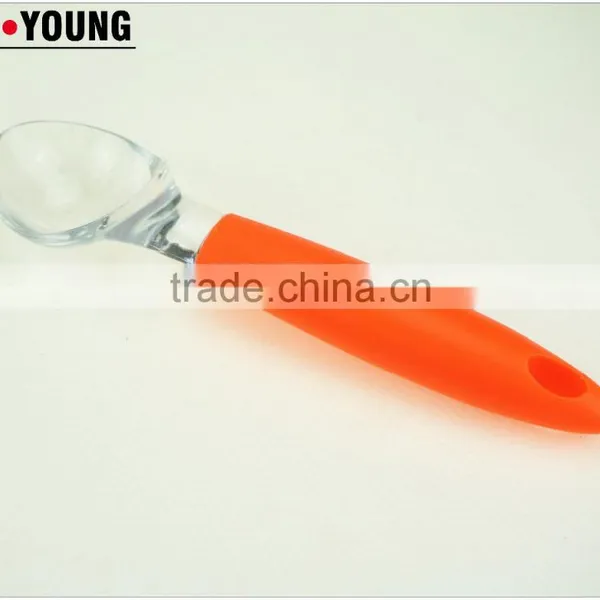 42163 Hot Sale Plastic Soft Handle Ice Cream Spoon photo-2