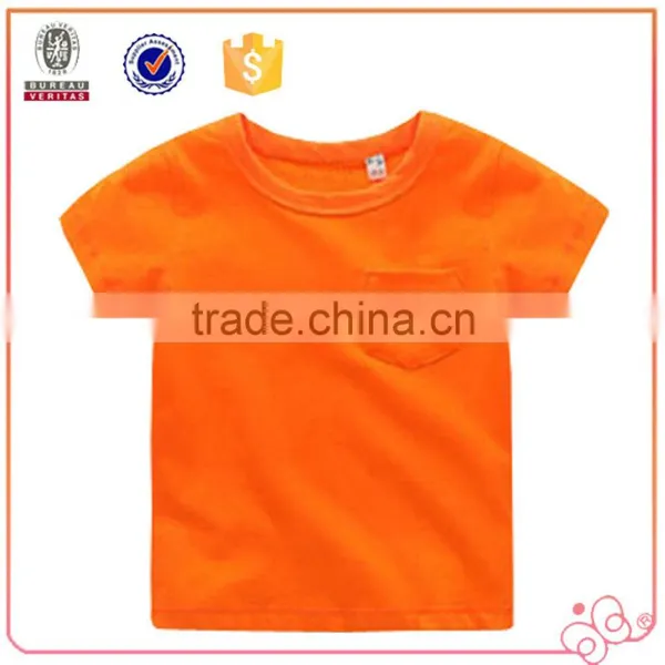 China Apparel Supplier Factory Direct Printed Custom Kids Clothes Child T-shirt With Pocket photo-4