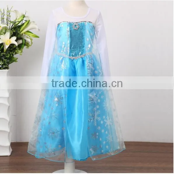 Party Frozen Princess Elsa Dress/costume Wholesale photo-3