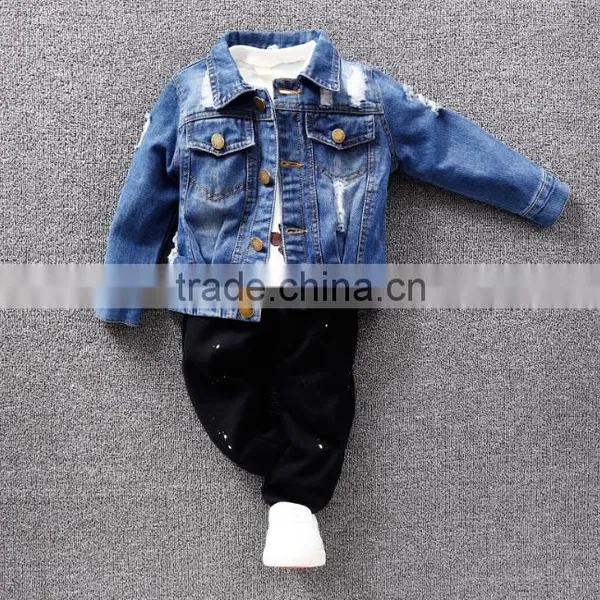 Zm40645b Spring and Autumn New Design Children Jeans Coats and Jacket Boys Fancy Casual Clothes photo-2