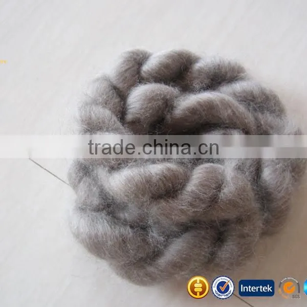 100% Pure White/LT Grey/Brown Dehaired Cashmere Tops 100% Cashmere Fabric photo-2
