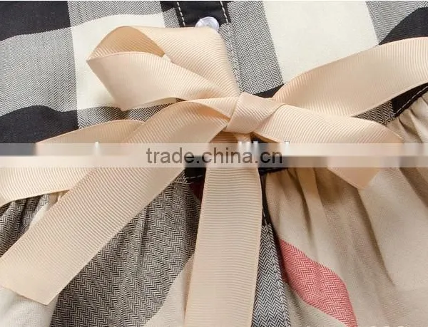New Summer Brand Design Girls Dress Plaid 5 Colors Princess 2-6T Children Clothing England Style Baby Girl Clothes photo-2