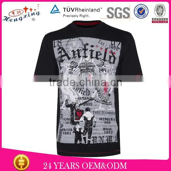 Custom Wholesale Short Sleeve Necktie Puff Printing T-shirt