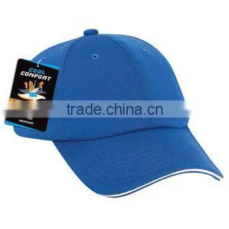 6-Panel Cool Comfort Polyester Cool Mesh Sandwich Visor Low Profile Baseball Cap - 100% polyester and comes with your logo