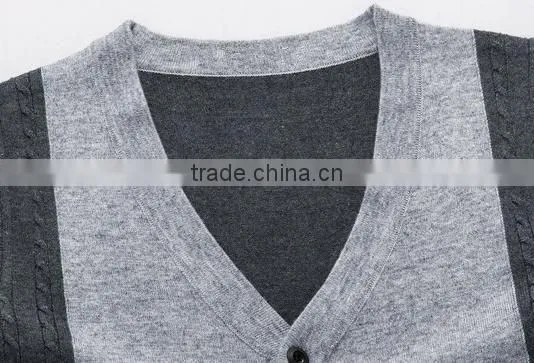 Man Cheap Sleeveless Button Polyester Knitted Sweater Vest With Lowest Price photo-3