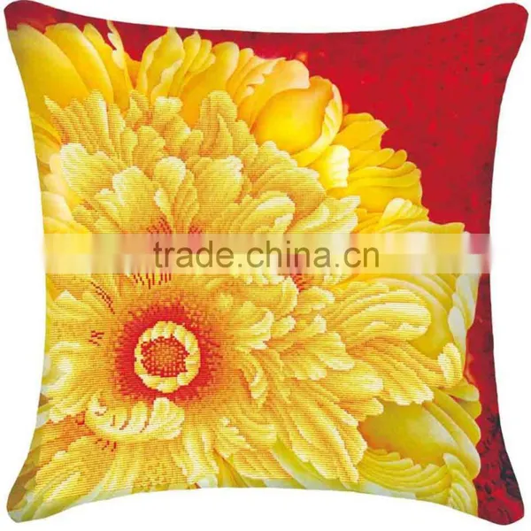 Wholesale Price Handmade Home Decor Multicolor Flower Pattern Cotton Cross Stitch Cushion Kits Square Throw Pillow photo-2