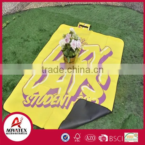Flat Screen Printing Polar Fleece Picnic Blanket, Logo Printed Polar Fleece Picnic Blanket, Fashionable Polar Fleece Picnic Mat photo-3