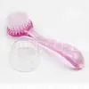 Plastic Handle Round Nail Art Brushes , Cleaning Pedicure Nail Brush