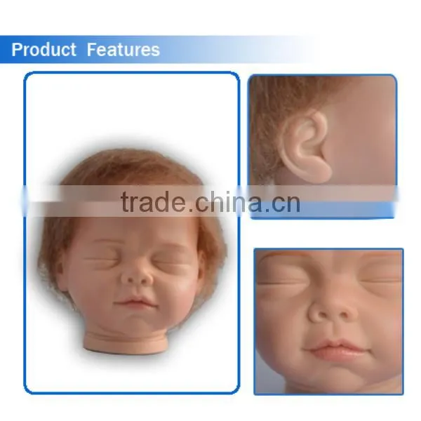 New Handmake Vinyl Baby Doll Heads/baby Smile Face/soft Toys Raw Materials Doll Head photo-2