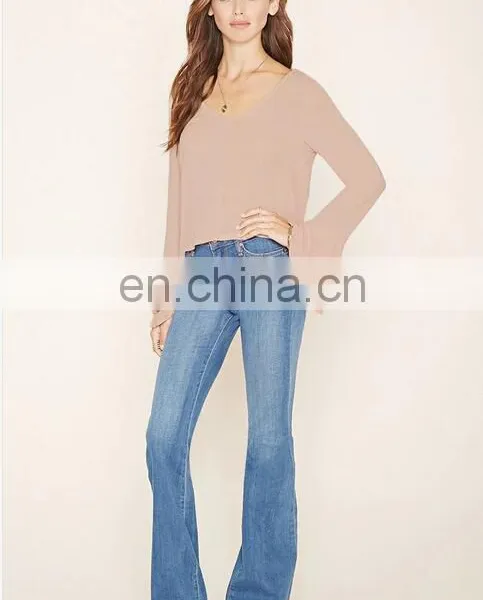 Ladies Long Sleeve Crocheted Top photo-4
