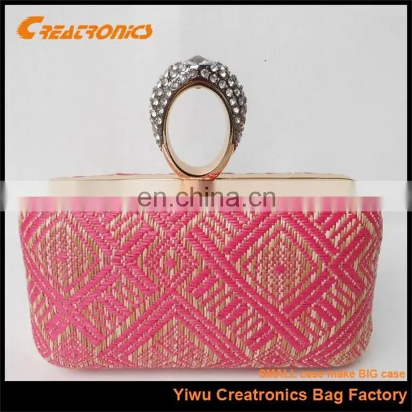 Fashionable Factory Directly Selling Cheap Lady Clutch Bag Made Of Straw Wholesale photo-3