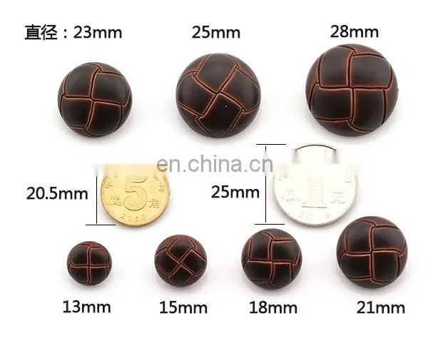 Classic Round Plastic Football Shaped Buttons For Coat photo-5
