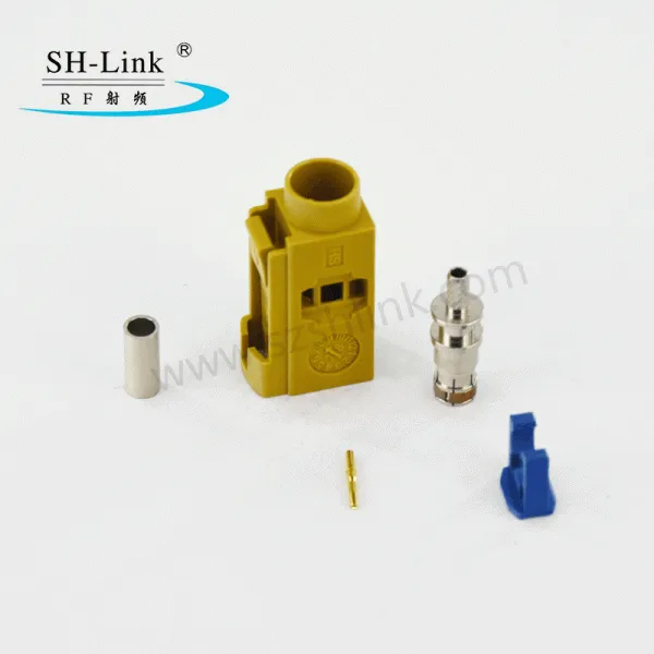 Fakra K Female Crimp Connector Straight for Curry for RG174 RG316 Cable photo-2
