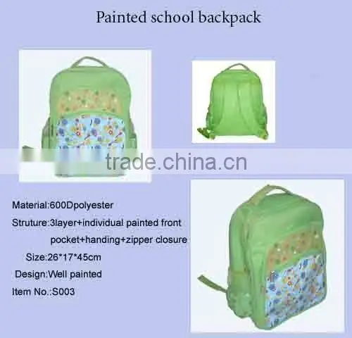 well painted school bag