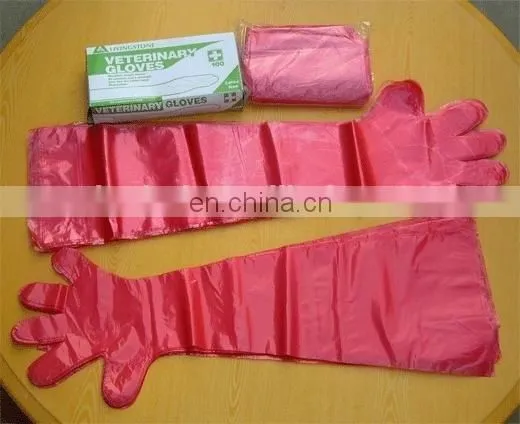 Disposable Plastic Long Sleeve Glove Making Machine photo-4