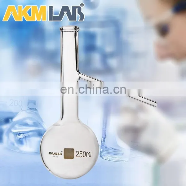 AKM LAB Boro 3.3 Glass Distilling Engler Flask With Side Tube photo-2